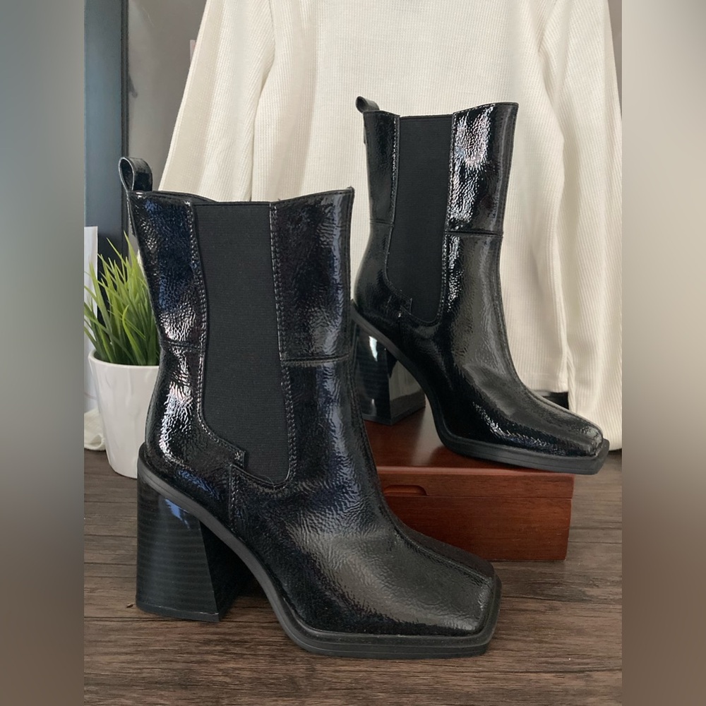Sam Edelman Black Boots with Chunky Heel